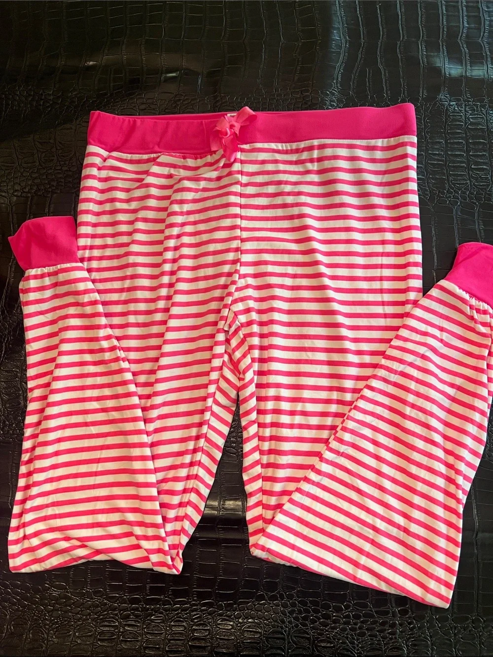 Hot Pink Striped Tank & Jogger Sleep Set nwot - Picture 5 of 6